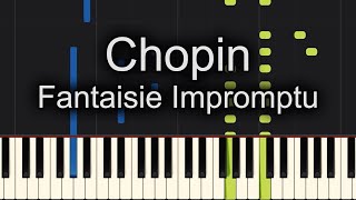 Fantaisie Impromptu Chopin Piano Tutorial Synthesia [upl. by Brooke348]