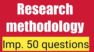 Research methodology MCQ  PhD  NTA  MPhil  MSc  MA  Exam [upl. by Wileen]