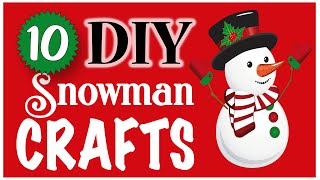 10 EASY Snowman Crafts 🎄 CHRISTMAS DIY  Dollar Tree DIY [upl. by Bobbette]