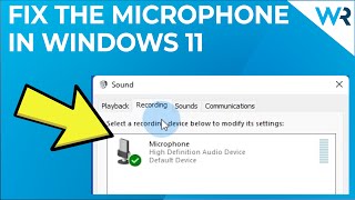 FIX Microphone not working in Windows 11 [upl. by Marijane554]