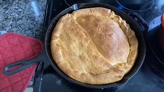 Making Cast Iron Upside Down Pizza a TikTok Recipe [upl. by Attenna]