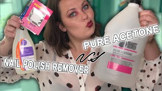 REMOVING GEL POLISH AT HOME  ACETONE vs NAIL POLISH REMOVER [upl. by Irrak]