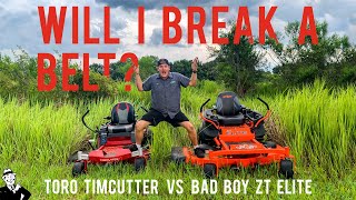 Bad Boy vs TORO Timecutter Residential Mowers [upl. by Ecnadnak]