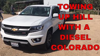 TOWING WITH A DIESEL DURAMAX COLORADO  UP HILL [upl. by Disario]