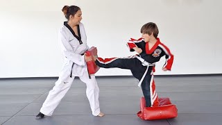 3 Kicking Drills for Kids to Practice Martial Arts At Home [upl. by Vivie]