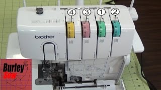 How To Thread the Brother 1034d 4 Thread Serger [upl. by Aleemaj]