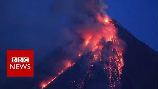 Timelapse of Philippines volcano eruption  BBC News [upl. by Gignac]