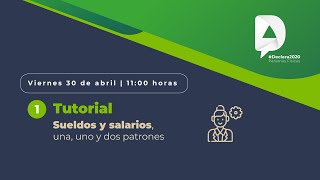 Tutorial Sueldos y salarios una uno y dos patrones [upl. by Cayser214]