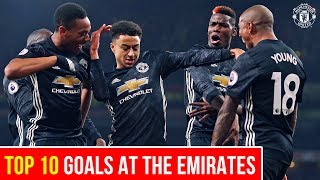 Top 10 Goals  United at the Emirates  Manchester United v Arsenal [upl. by Tremml]