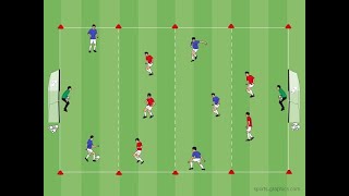 Spielformen Fussballtraining  gegnerische Reihen überspielen [upl. by Gabriel]