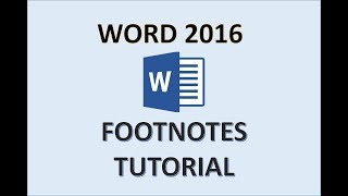 Word 2016  Footnotes  How to Add Do Insert Make Use Put Create a Footnote Reference in Microsoft [upl. by Enelyam554]