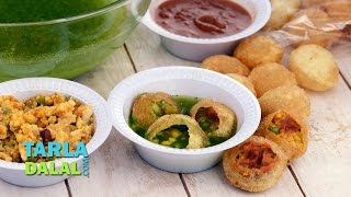 Pani Puri  Golgappa Recipe Mumbai Pani Puri Roadside Recipe by Tarla Dalal [upl. by Oriole]