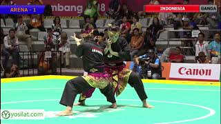 Pencak Silat Artistic Female Doubles Indonesian Finals  18th Asian Games Indonesian 2018 [upl. by Zorina]