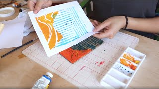 Art Studio Collagraph Printmaking [upl. by Konikow]