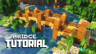 Minecraft How to Build a Simple Bridge Tutorial [upl. by Jemina]