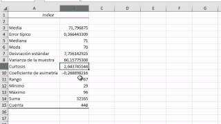 Función Análisis de Datos en Excel Estadiística Descriptiva [upl. by Itsud537]