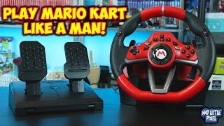 Play Mario Kart amp Other Racing Games Like A Man Hori Mario Kart Racing Wheel Deluxe Pro Review [upl. by Reahard]