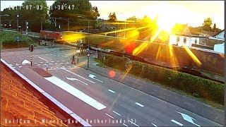 RailCam Road and Rail Crossing MierloHout Netherlands [upl. by Sabelle86]