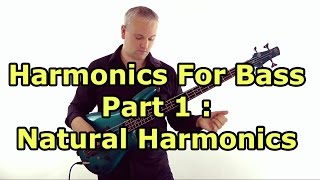 Harmonics for Bass Guitar Lesson  Natural Harmonics [upl. by Assadah967]