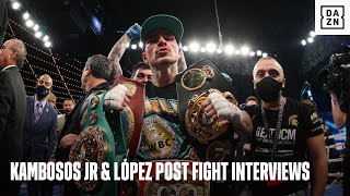 Kambosos Jr amp López Post Fight Interviews [upl. by Eiduam]