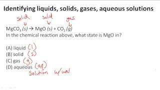 Identifying liquids solids gases aqueous solutions [upl. by Stanway]