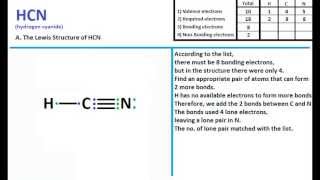 HCN Lewis Structure and Molecular Geometry Step by Step [upl. by Kerekes516]