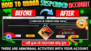 FREE FIRE ID UNBAN KAISE KARE😋 HOW TO UNBAN FREE FIRE ACCOUNT FREE FIRE SUSPENDED ACCOUNT RECOVERY [upl. by Rausch]