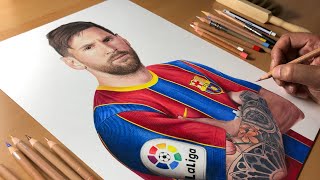 Drawing Lionel Messi  Timelapse  Artology [upl. by Ocana]