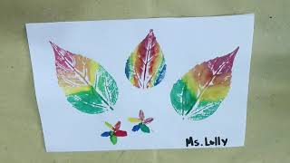 Artwork about Printmaking  Rainbow Nature Print [upl. by Huoh]