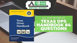 Texas DPS Drivers Handbook 84 Questions with Answers 2023 [upl. by Adyaj]