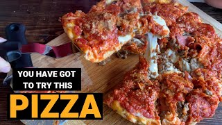 How to Make Pizza in a Cast Iron Skillet  Deep Dish Pizza Recipe [upl. by Kisor]