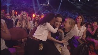 Angelina Jolie Shows Up at Kids Choice Awards with Daughters Wins Best Villain [upl. by Edaj]