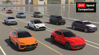 SUV SPEED Comparison  FASTEST SUV Comparison [upl. by Nilde]