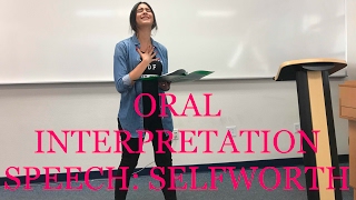 ORAL INTERPRETATION SELFWORTH [upl. by Letnuhs104]