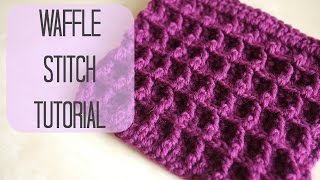 CROCHET How to crochet the Waffle stitch  Bella Coco [upl. by Acinoed814]