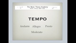 Music Theory Lesson Tempo [upl. by Mccully980]