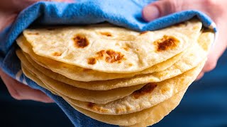 Easy Soft Flour Tortillas Recipe [upl. by Alleusnoc72]