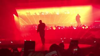 Travis Scott FALLS Through Stage At Drakes Concert [upl. by Eecak]