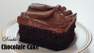 Super Moist Double Chocolate Cake Easy Recipe [upl. by Ashbaugh]