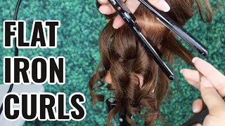 How to Curl Hair With a Flat Iron Detailed [upl. by Rehctelf21]