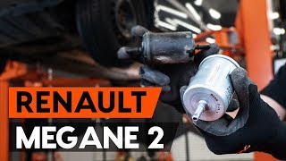 Wie RENAULT MEGANE 2 LM Kraftstofffilter wechseln TUTORIAL AUTODOC [upl. by Anairol]