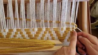 How to weave a decorative band in the Rigid Heddle Loom [upl. by Deth]