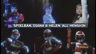 Jikuu Senshi Spielban All Spielban Diana amp Helen Henshin 時空戦士スピルバン スピルバン ダイア ナamp ヘレン 変身 Kesshou [upl. by Alhsa]