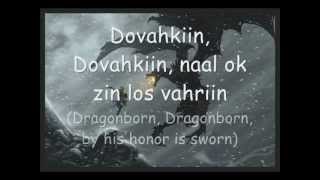 Skyrim The Dragonborn Comes Malukah Lyrics [upl. by Efren]