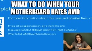 How To Fix The SYSTEM THREAD EXCEPTION AMDRyzenMasterDriversys Blue Screen After Switching To Intel [upl. by Odnama839]