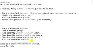 How to use Wireshark capture DHCP process [upl. by Anaerda598]