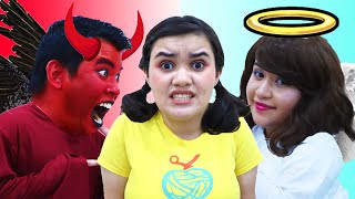 CRAZY ANGEL VS DEMON CONTROL ME  FUNNY GOOD amp EVIL RULE MY LIFE BY CRAFTY HACKS [upl. by Xel390]