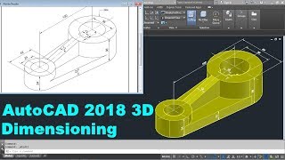 AutoCAD 2018 3D Dimensioning Tutorial [upl. by Jules]