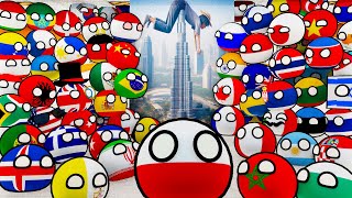 More Countryballs School  Drawing Burj Khalifa [upl. by Hagar]