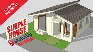 SketchUp Tutorial Build Simple House in 5 Minutes [upl. by Ahsie]